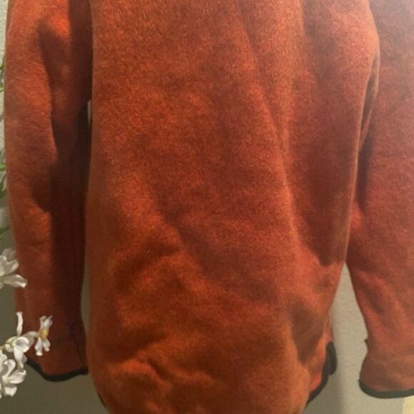 Giesswein Wool Fall Winter Orange Coat Sweater Jacket Made In Austria - Size 34 - Picture 12 of 15